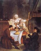 Pietro Longhi The Polenta oil painting on canvas